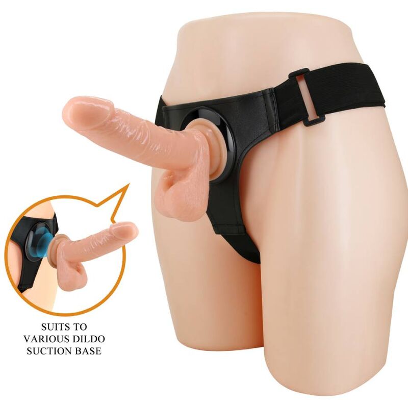 Strap On Pretty Love - Harness Universal Com Dildo Tom 20 Cm Natural