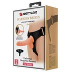 Strap On Pretty Love - Harness Universal Com Dildo Tom 20 Cm Natural