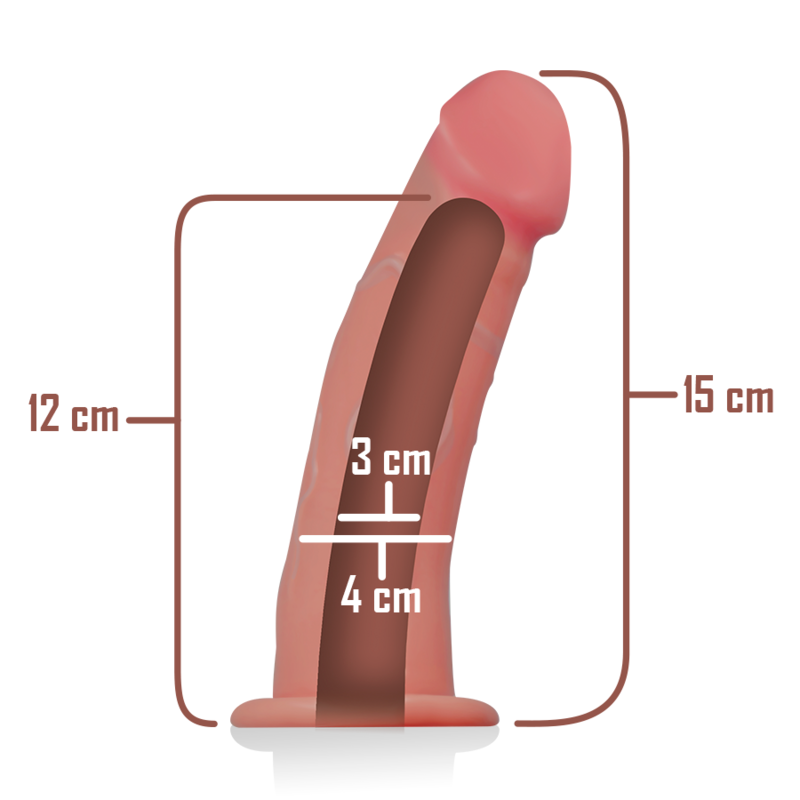 Strap-On Hollow Extender 16 X 3 Cm Intense