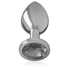 Plug Anal Intense - Metal Com Pedra Preta Size S