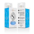 Intense - Plug Anal De Alumínio Metal Com Vidro Azul Tamanho M