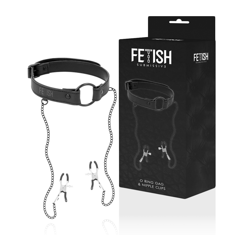 Gag Em Argola Com Grapos Para Mamilos Fetish Submissive
