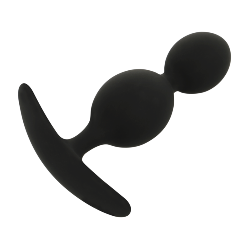 Plug Anal Black&Silver - Orson Plug Silicone 2 Anal Waves 9 Cm