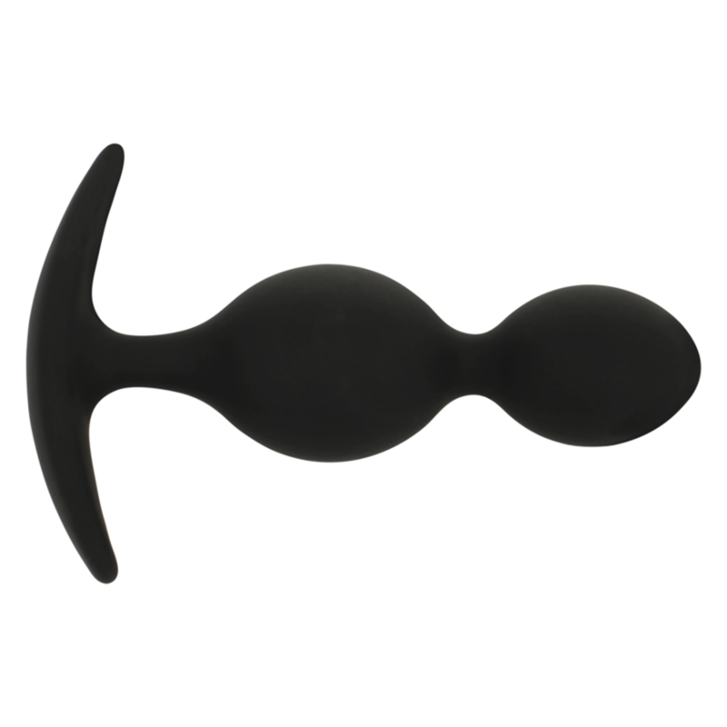 Plug Anal Black&Silver - Orson Plug Silicone 2 Anal Waves 9 Cm