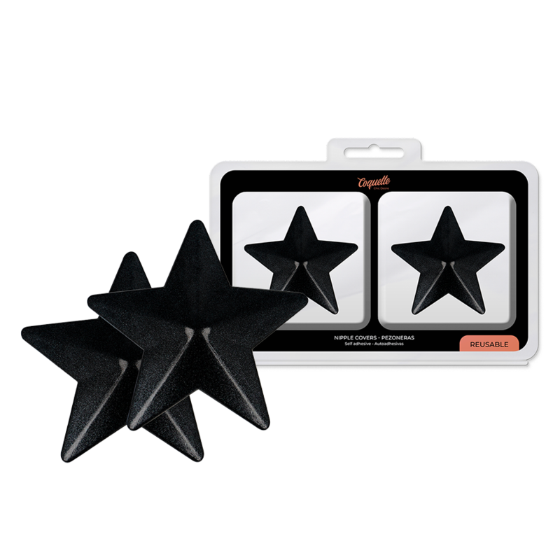 Tapa Mamilos Coquette Chic Desire - Estrelas Pretas