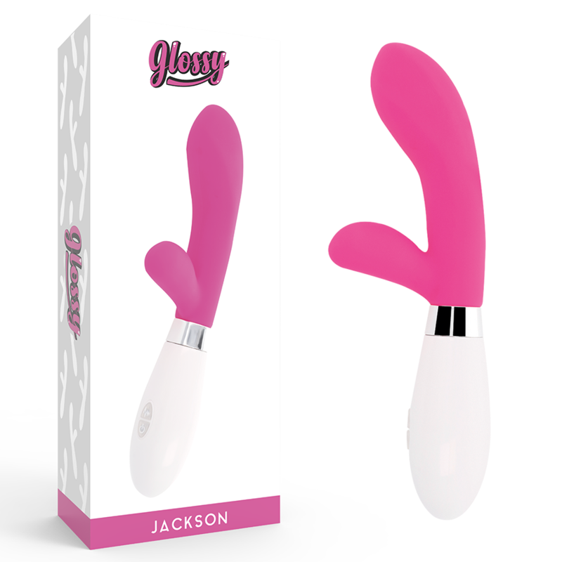Vibrador Com Estimulador De Clitóris Glossy Jackson Rabbit Rosa