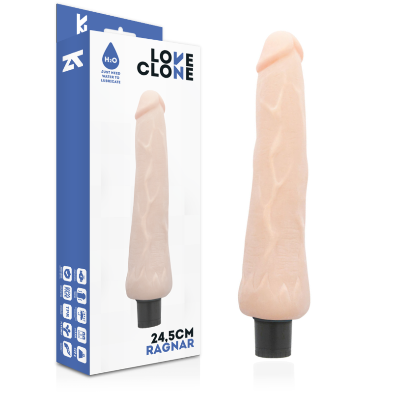 Vibrador Loveclone Ragnar Com Auto-Lubrificação Dong 24,5 Cm