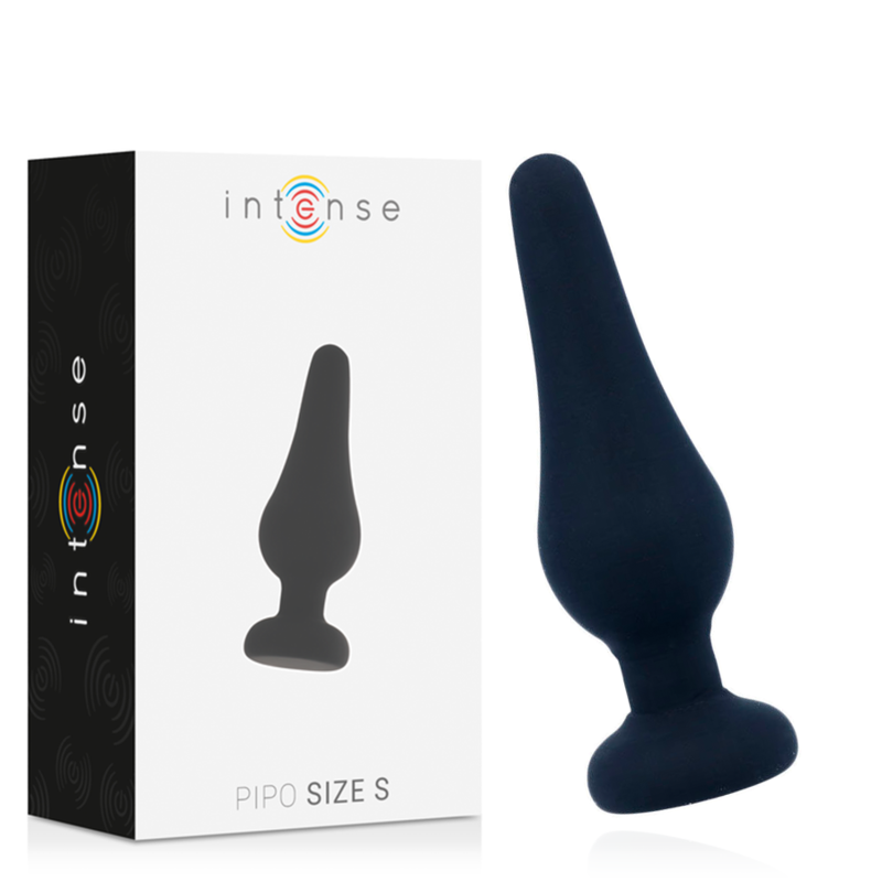 Plug Anal Intense Pipo S Silicone Preto 10Cm