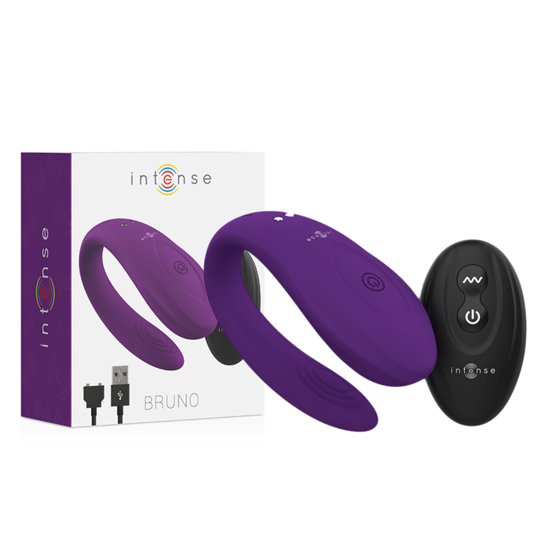 Vibrador De Casal Intense Bruno Partner Double Pleasure Roxo