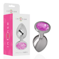 Intenso - Plug Anal De Metal De Alumínio Com Cristal Rosa Tamanho S