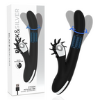 Vibrador Com Rotação Black&Silver Bunny Storm
