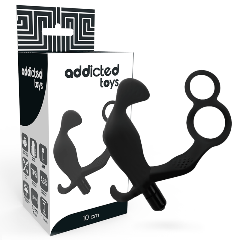 Plug Anal Com Vibraçao Addicted Toys Com Anel Duplo