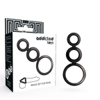 Anel Peniano Addicted Toys Rings Set For Penis - Smoked