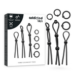 Kit De Anéis Addicted Toys Flexible Silicone Cock Ring Set 7 Pieces