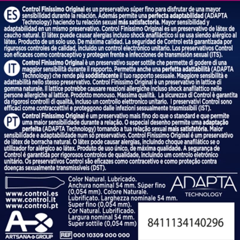Preservativos Finissimo Control 3 Unit