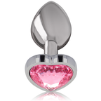 Plug Anal Metal Com Coração Rosa Tam. S Intense