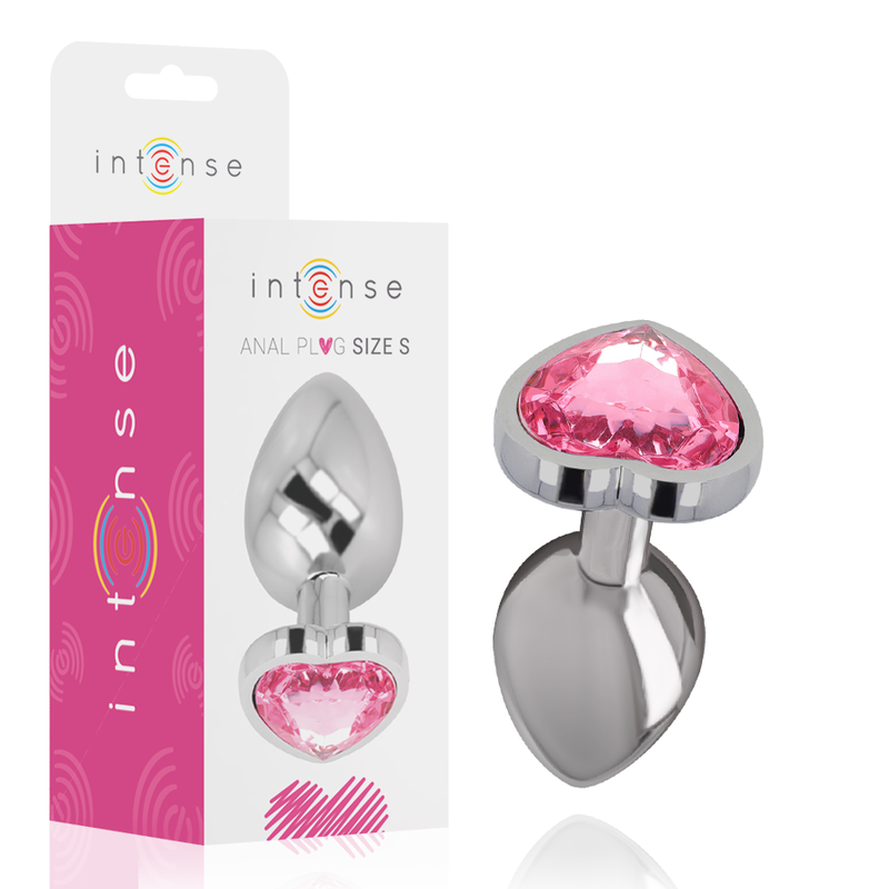 Plug Anal Metal Com Coração Rosa Tam. S Intense