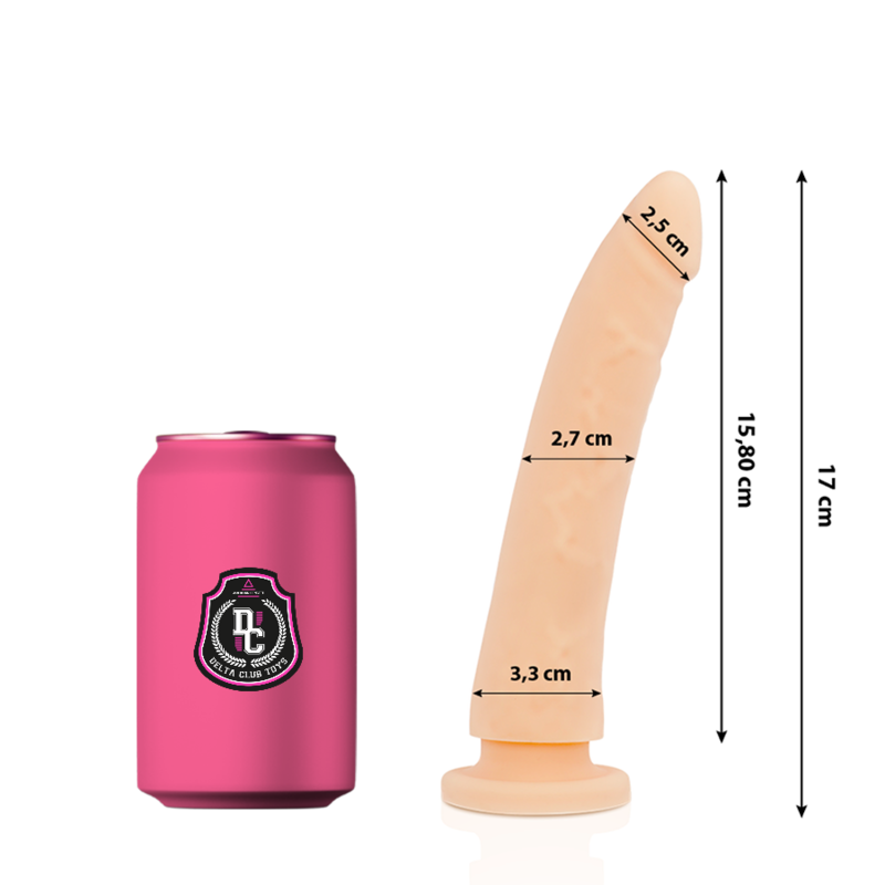 Dildo Delta Club Toys Dong Carne Silicone 17 X 3 Cm