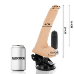 Vibrador Realistico Com Controlo Remoto Basecock 20Cm Branco