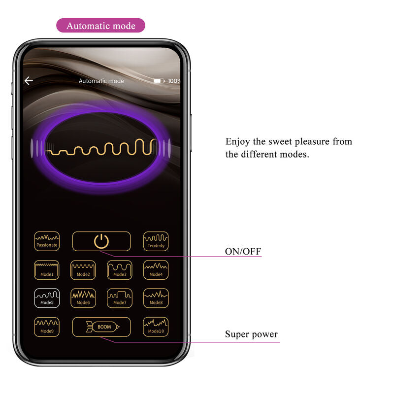 Pretty Love - Hector Vibrador Electroshock Por Control Por App Lila