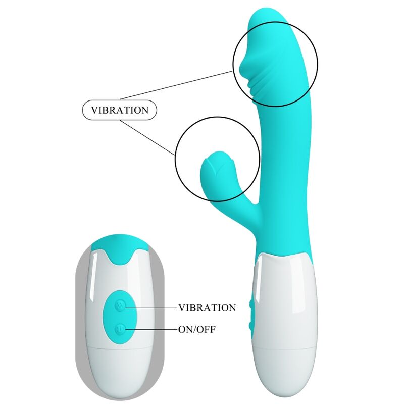 Pretty Love - Vibrador Snappy Para Ponto G Verde-Água