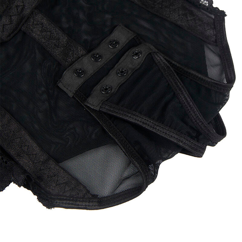 Subblime - Teddy Com Detalhe De Alça-Liga No Peito Preto L/Xl