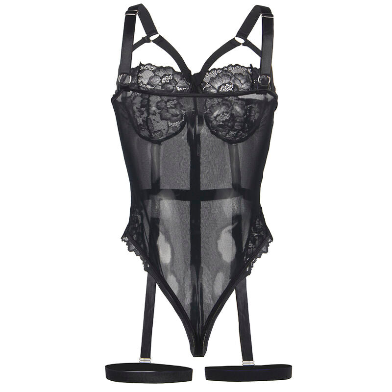 Subblime - Teddy Com Detalhe De Alça-Liga No Peito Preto L/Xl