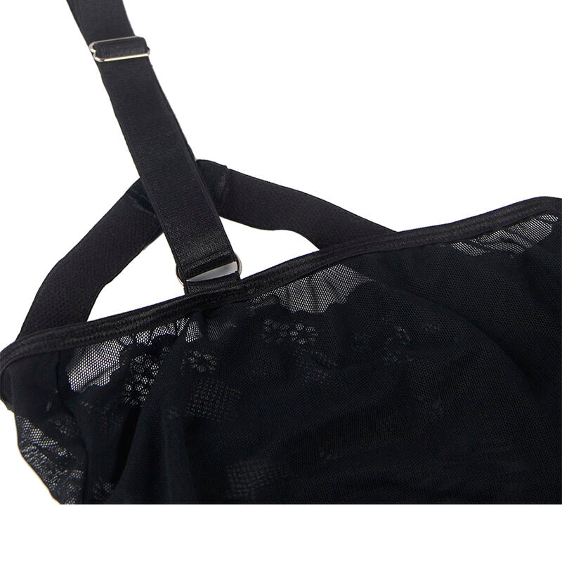 Subblime - Teddy Com Detalhe De Alça-Liga No Peito Preto L/Xl