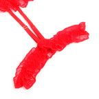 Subblime - Teddy Com Liga, Detalhes Em Renda E Listras Vermelhas Tamanho L/Xl