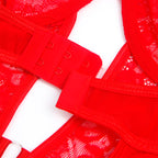 Subblime - Teddy Com Liga, Detalhes Em Renda E Listras Vermelhas Tamanho L/Xl