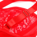 Subblime - Teddy Com Liga, Detalhes Em Renda E Listras Vermelhas Tamanho L/Xl