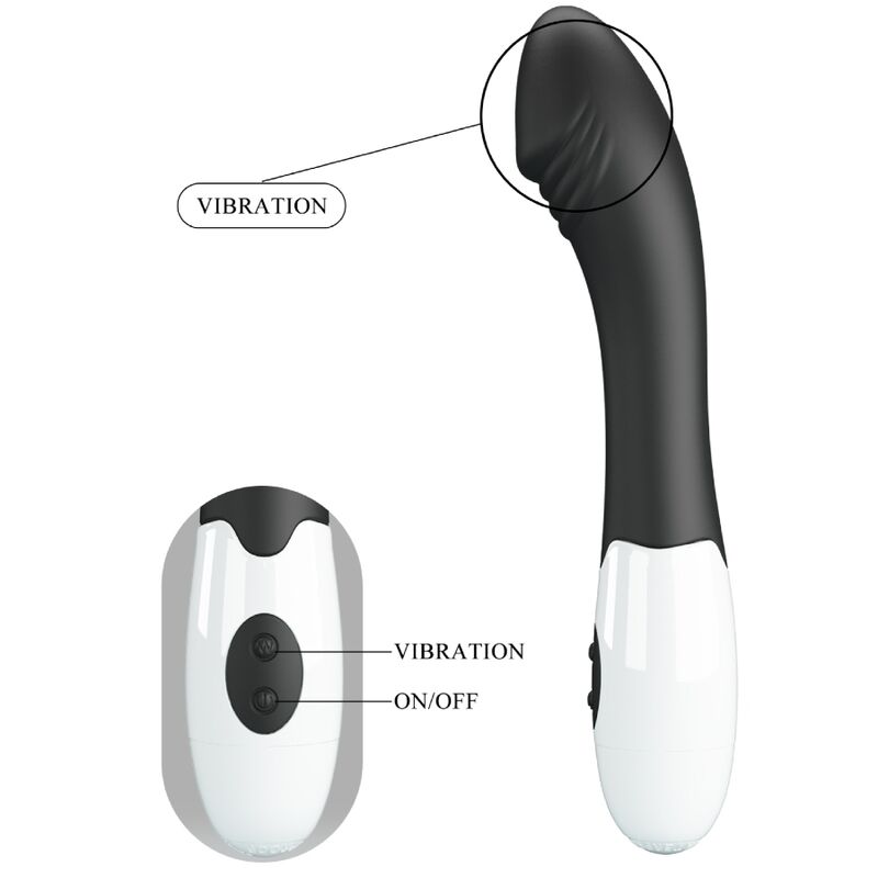 Pretty Love - Vibrador Elemental Para Ponto G - 30 Modos - Preto