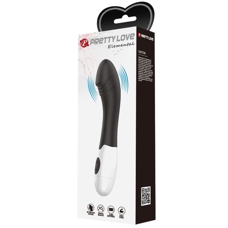Pretty Love - Vibrador Elemental Para Ponto G - 30 Modos - Preto