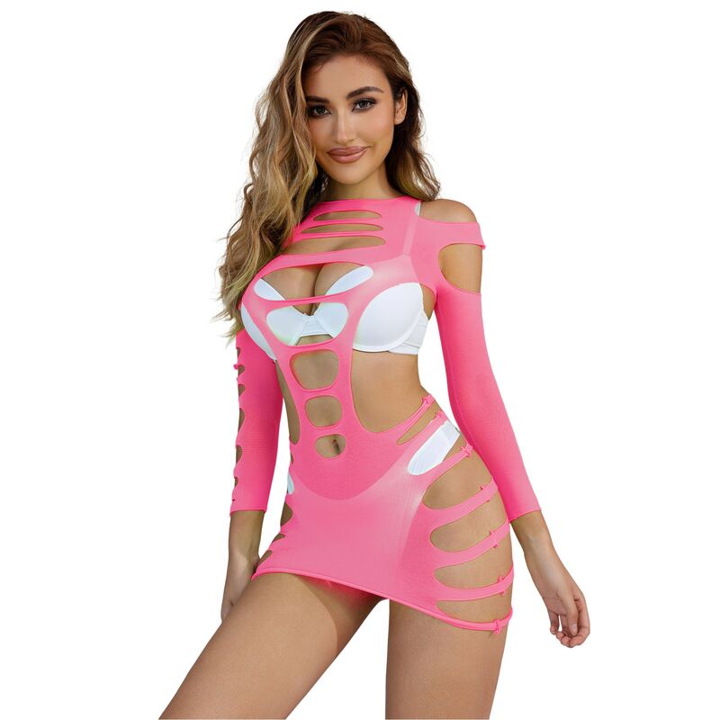 Subblime - 952273 Vestido De Manga Longa Com Rede Elástica Rosa Tamanho Único