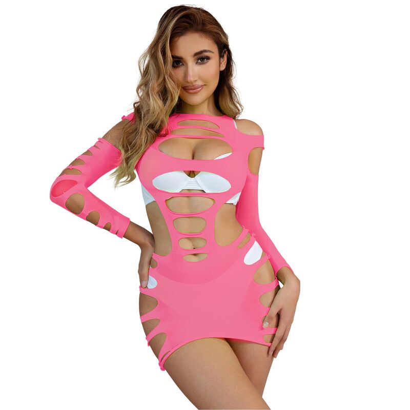 Subblime - 952273 Vestido De Manga Longa Com Rede Elástica Rosa Tamanho Único