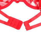 Subblime - 954338 Sutiã + Tanga + Cintos De Jarreteira Com Estampa Vermelha L/Xl