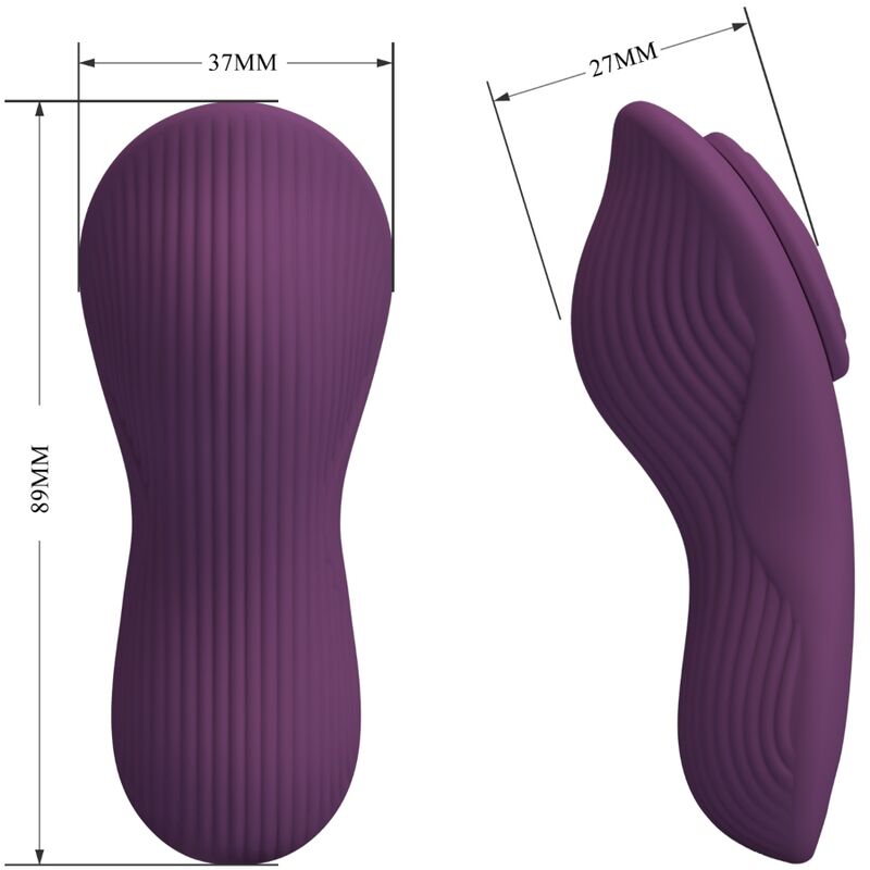 Pretty Love - Massageador De Clitóris Mane Lay On Com 10 Vibrações E Controle Remoto - Roxo