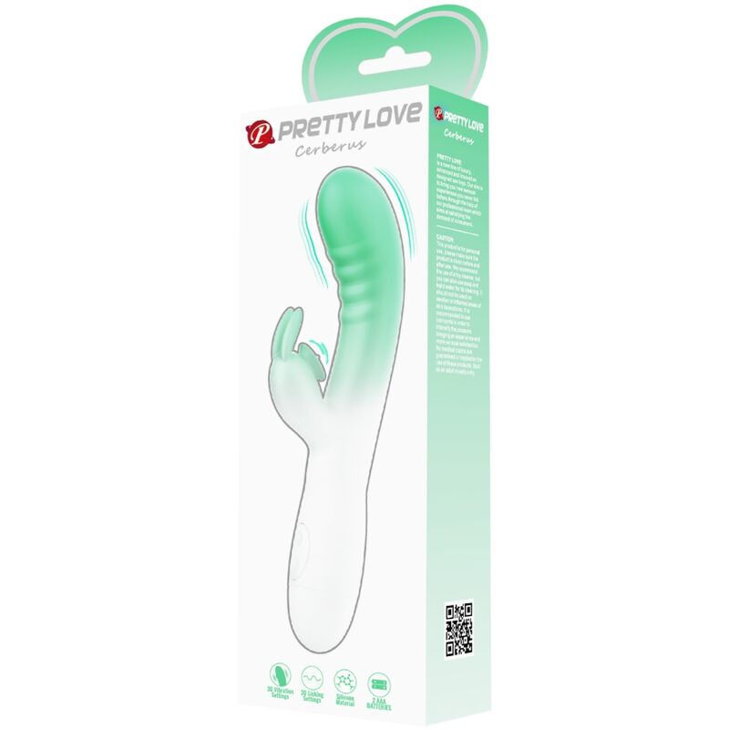 Pretty Love - Cerberus Vibrador Rabbit 3O Vibraciones Verde
