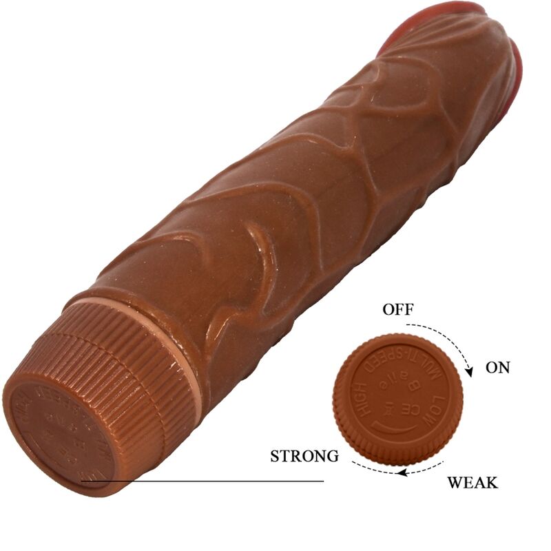 Baile - Bob Vibrador Realista 22,5 Cm Mulato