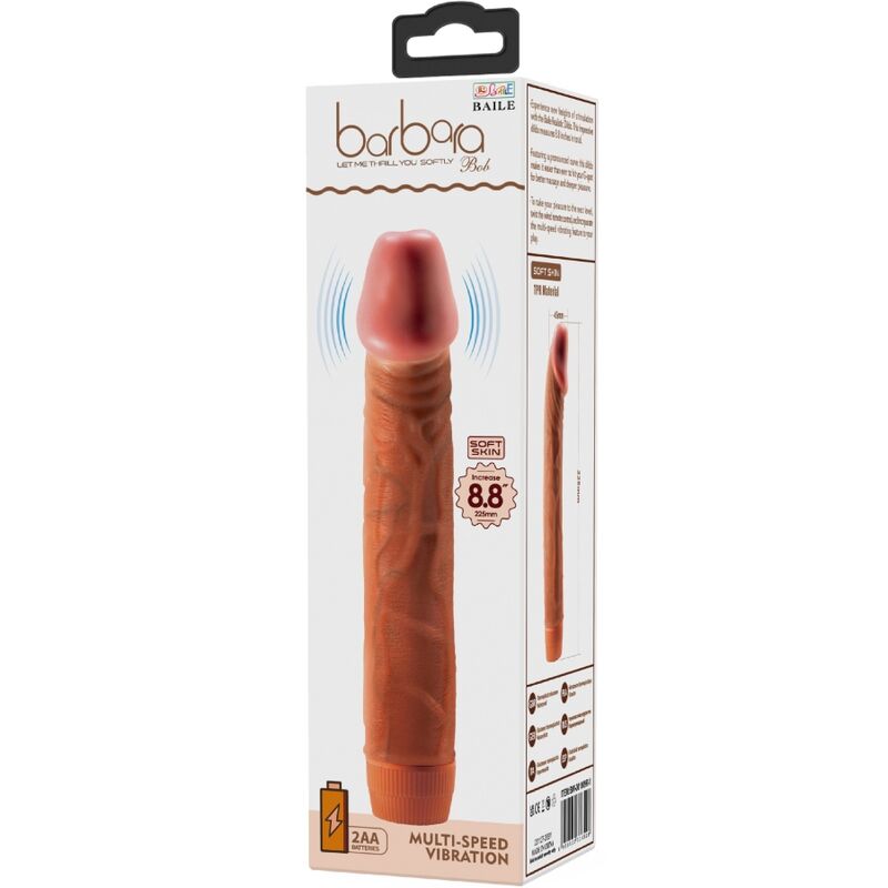 Baile - Bob Vibrador Realista 22,5 Cm Mulato