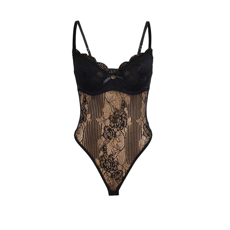 Subblime- Bodysuit De Renda 955618 Com Fecho Inferior Preto S/M