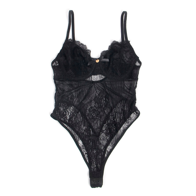 Subblime- Bodysuit De Renda 955618 Com Fecho Inferior Preto S/M