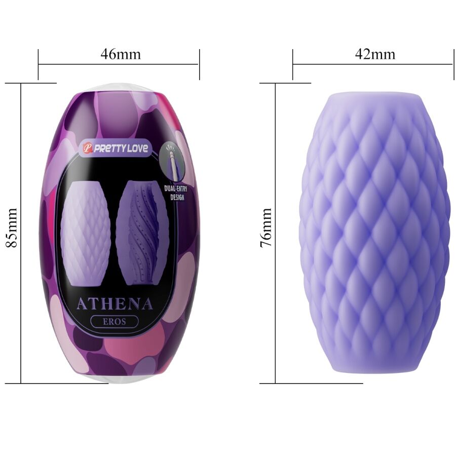 Pretty Love - Athena Eros Masturbador Masculino Silicona Morado
