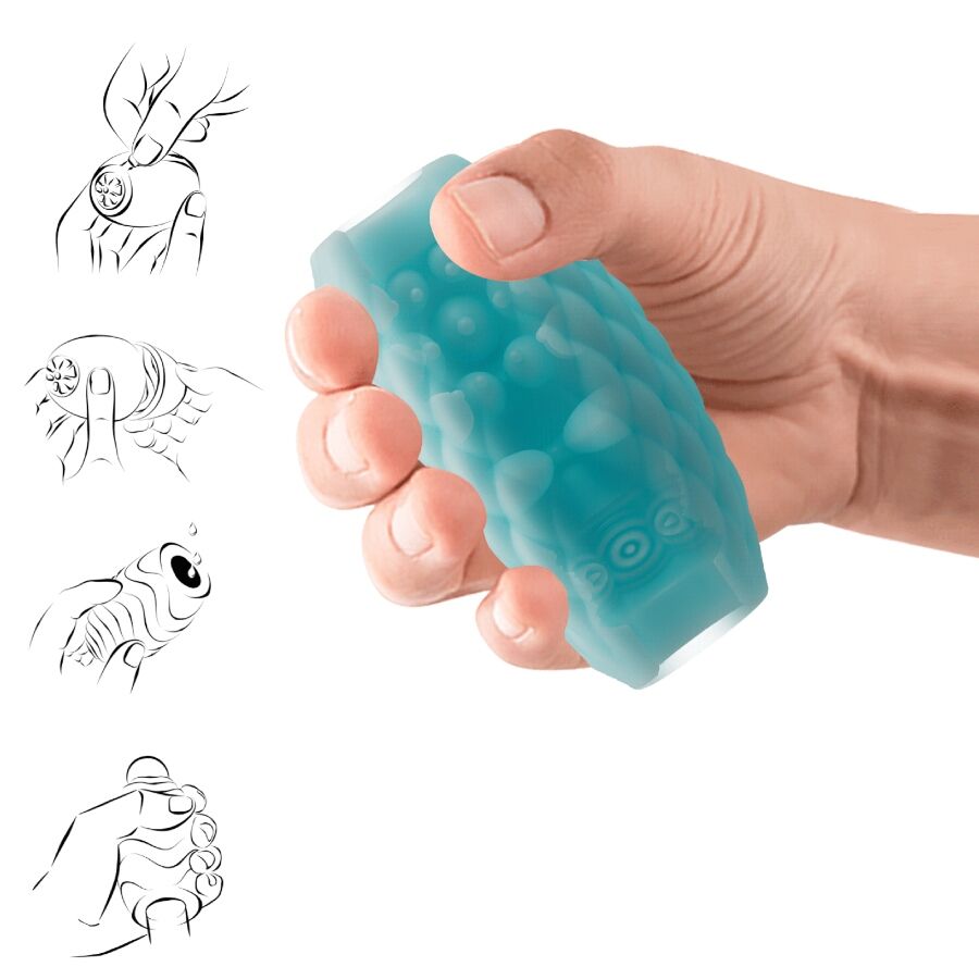 Pretty Love - Masturbador Masculino De Silicone Athena Eros Azul Céu
