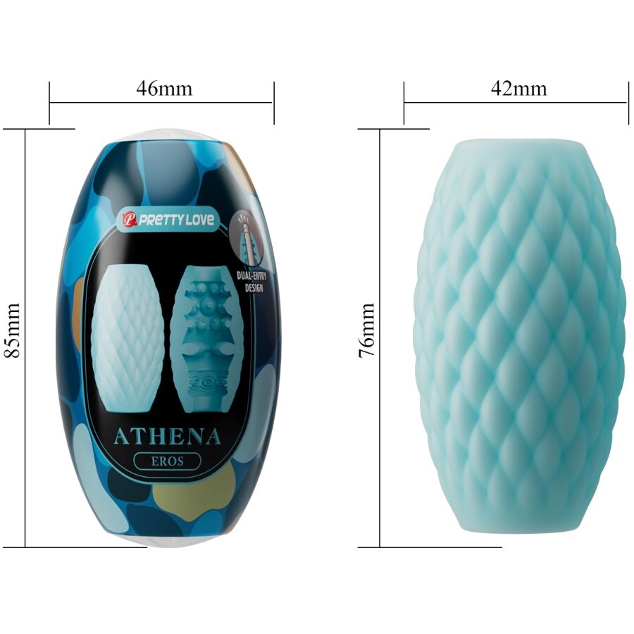 Pretty Love - Masturbador Masculino De Silicone Athena Eros Azul Céu