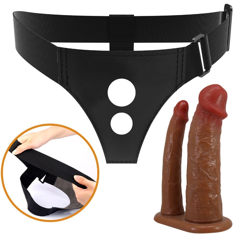 Pretty Love - Keaven Harness Briefs Universal & Confortável Double Dildo