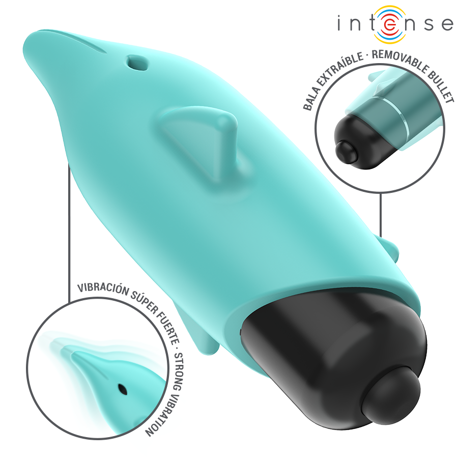 Estimulador Vibratório Mini Dolphin Azul Ohmama