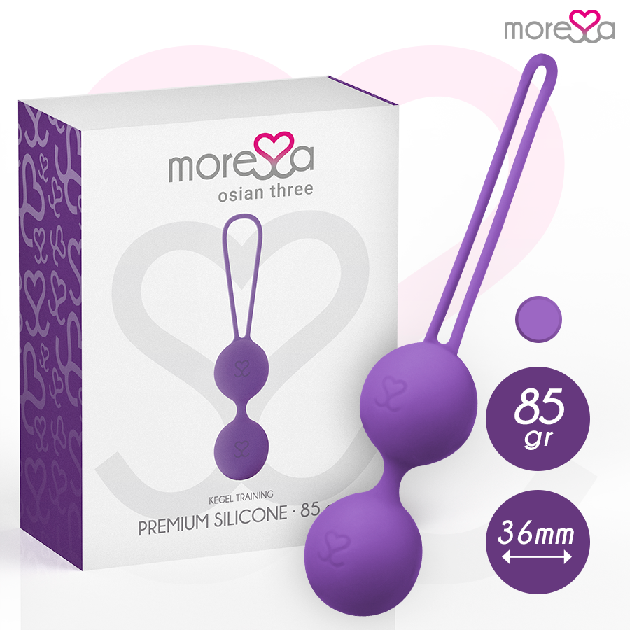 Bolas Kegel Moressa Osian Three Premium Silicone Roxo