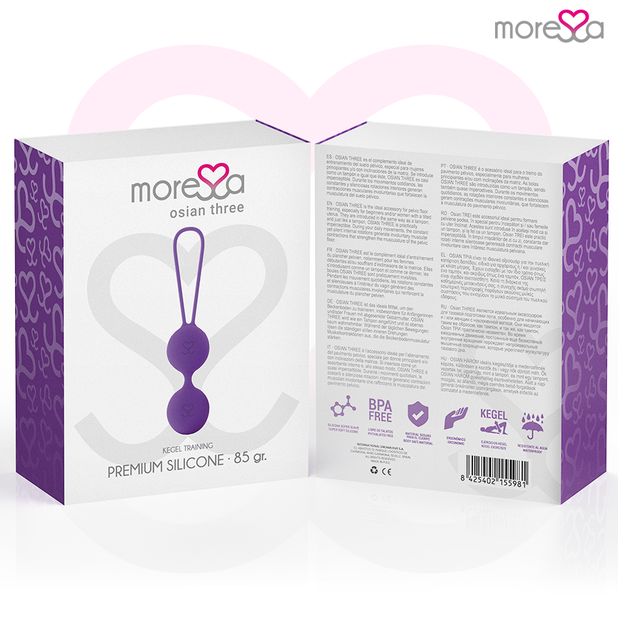 Bolas Kegel Moressa Osian Three Premium Silicone Roxo