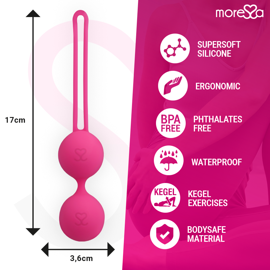 Bola Kegel Moressa Osian Três Premium Silicone Rosa